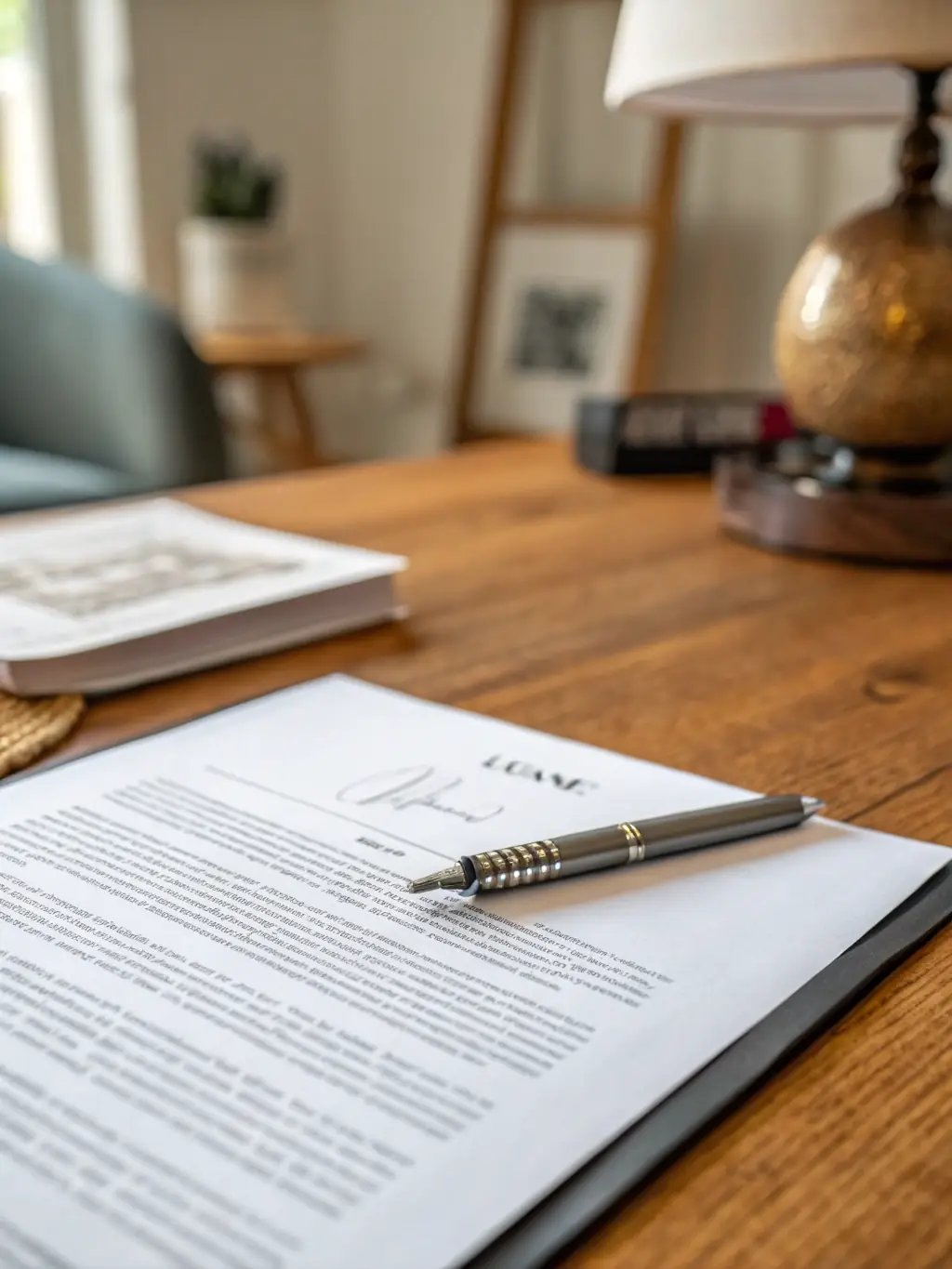 A close-up shot of a rental agreement clearly displaying transparent pricing with no hidden fees, emphasizing honesty and trust.